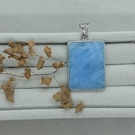 天然無優化海水藍寶石墜飾- S925純銀