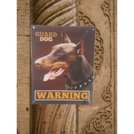 Dog warning sign Board Doberman