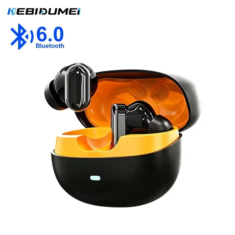 KEBIDUMEI Bluetooth 6.0 Earphones Wireless In Ear Earbuds 38ms Low Latency Waterproof Headsets ANC N