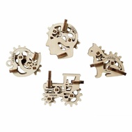 Ugears(3D Puzzle) - U-Fidget-Tribiks (Set of 4 Models)