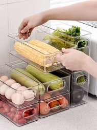 1入組簡約風和透明冰箱抽屜風格食物儲藏盒廚房用具收納,水果和蔬菜冷凍和保鮮容器