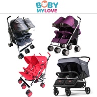 Baby Twin Stroller Side By Side Foldable