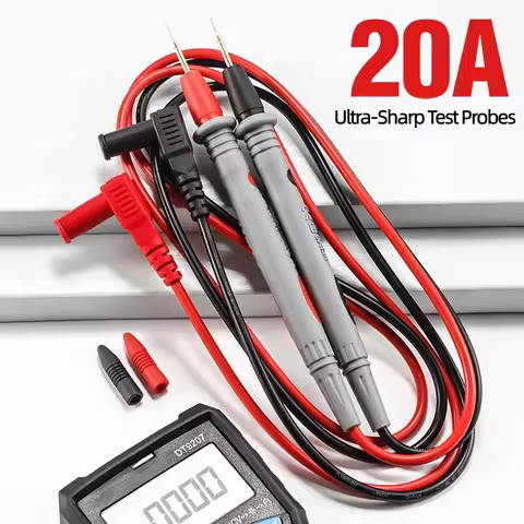 10A 20A Multimeter Test Leads Probes Banana Plug Gold Digital Multimeter Probes Electrical Test Prob