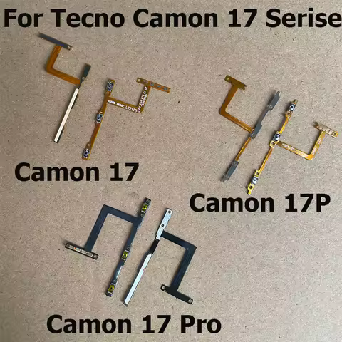 For Tecno Camon 17 Power On Off Volume Up Down Button Mute Key Switch Flex Cable For Camon 17 17P Pr