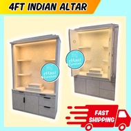 eHauz Elegant wooden 4FT Indian Prayer Altar- Almari Sembahyang Indian Altar Prayers Cabinet Hindu P