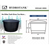 CT  200G NYLEX POLY  WATER TANK  N150 (60" X 30")  [ CT150/200 ] KLANG VALLEY ONLY