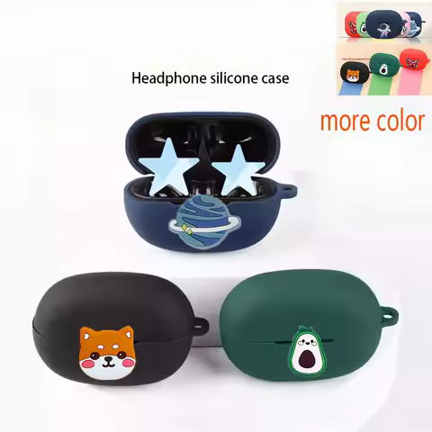 Cartoon for EarFun Clip 2 Case Funny Dogs /Animal / Flower Silicone Earphones Cover for Earfun Air M