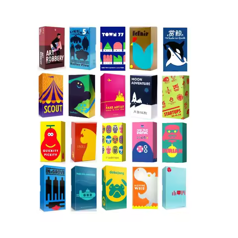 Strategy Board Games "TROLL • A Fake Artist•Nine Tiles Panic•STARTUPS•Dropolter• IN a GROVE• DURIAN•