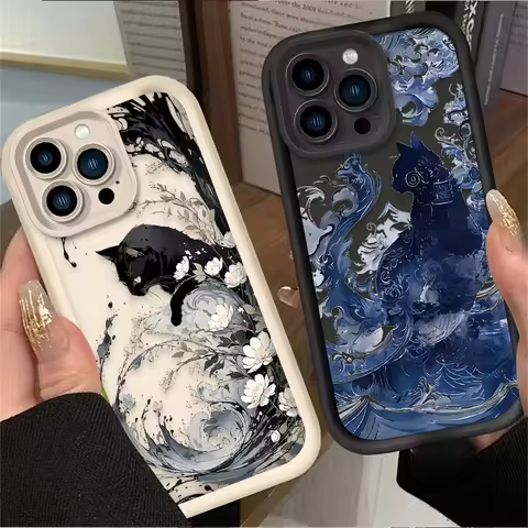 Oil Painting Artistic Cat Phone Case For vivo V60 V50 V40 V30 V30e V29e V29 V27e V25 V20 V21 X200 X1