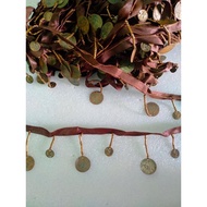 1 m of ribbon attached to slot as shown (brown ribbon size 1cm, slot 1.5cm)
