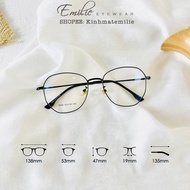 Emilie eyewear men's and women's angular thin frame glasses, metal material, fashion accessory 8906