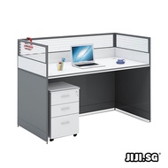 Alpha N-Series Panel Partition Work Station with Mobile Pedestal (1-Seater) / Office / Work Station / (JIJI.SG)