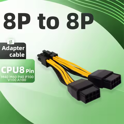 Graphics Card GPU Adapter Cable For NVIDIA Tesla M40 M60 P40 P100 V100 A100 Dual Female 8P to 8P Mal