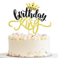 1pc Glitter King Birthday Cake Topper Prince 1st 2nd 3rd 10th 13th 18th 21st 30th 40th 50th Birthday