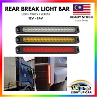 LUC Truck/Lori 12-24V 15 LED Stop Tail Brake Light 3 Mode Trailer Truck RV Stop Tail Rear Brake Turn Light Bar