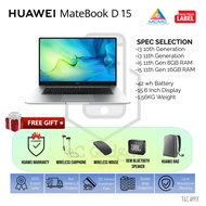 HUAWEI MATEBOOK D15 | i3/i5 | 10th GEN/11th GEN - HUAWEI MALAYSIA WARRANTY