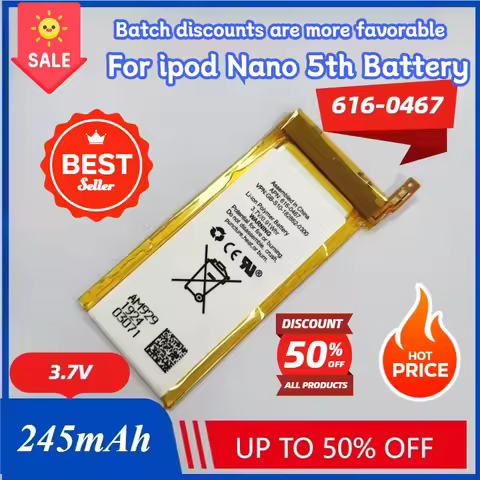 3.7V 245mAh Battery for Apple IPod Nano 5th Generation MP4 616 - 0467 Built - in Battery