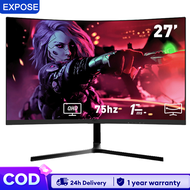 EXPOSE gaming monitor 144Hz 19/24/27 inch pc curved 2K/4K monitor 24 inches laptop Desktop computer monitor 75Hz IPS panel 1080P with wall mount 165hz