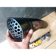 Knalpot Racing R9 H2 BLACK nmax pcx vixion R15 silencer only bonus db killer