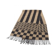 【二手，A級】芬迪(FENDI) FF圖案羊毛男士圍巾