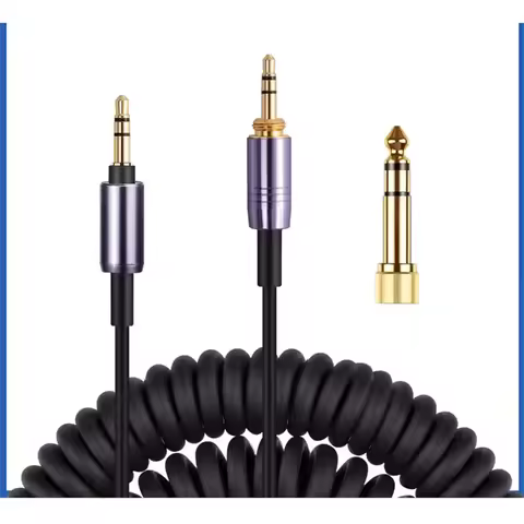 For MDR-10RBT 10RNC 10R -1R 1RMK2 1AM2 Headphone Spring Cable Replacement Coiled Audio Cable Accesso