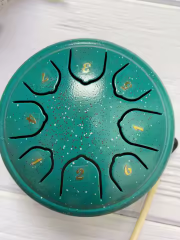 8 Tone Steel Tongue Drum Handpan Drum with Drum Mallet Finger Picks Percussion Tongue Tambourine for
