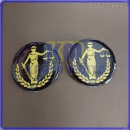 Black Goddess Justice Advocate Logo Brooch Pin Round Advocate Pin - Karya Mulya