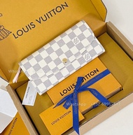 👏Louis Vuitton Emilie 銀包 白色棋盤格 N41625 全實拍📸📸100% new🎁 LV long wallet 卡包 錢包 錢夾 長款 卡套 卡片套 翻蓋 生日禮物 gift 