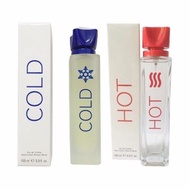 Benetton cold For men,  Hot for woman 100ml.