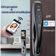 Smart door lock household anti-theft Fingerprint door lock Face recognition door lock cat eye digital lock