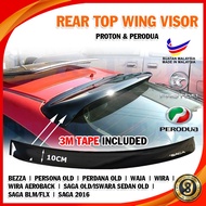 【 Perodua Bezza Proton Persona Perdana Waja Wira Aeroback Saga Sedan Blm Flx 】AG Car Rear Wing Visor