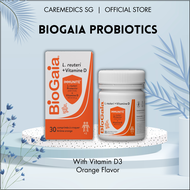 [Exp June 2025] Biogaia Chewable Tablets Probiotics with Vitamin D (30 Tablets ) - Orange Flavor