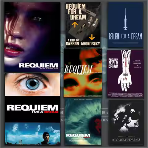 Requiem For A Dream Poster HD Anime Hot Theme Singer/OST/Movie-Waterproof Self-Stick Home Decor