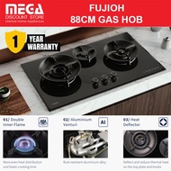 FUJIOH FH-GS7030 SVGL / SVSS 3-BURNER GAS HOB | 1 Double Inner Flame | Heat Deflector