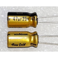 Nichicon FG (Fine Gold) 47uf 25v capacitor kapasitor kipas siling capacitor kipas siling