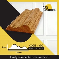 Wood Moulding, Wainscoting, Kayu Nyatoh / Meranti Bekualiti - 45 / 90 degree (M30)