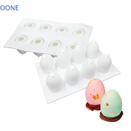 OONE Easter Egg Mold, Silicone Reusable Silicone Mold, Cake Mold Food Grade 8 Holes Odorless Eggs Mo