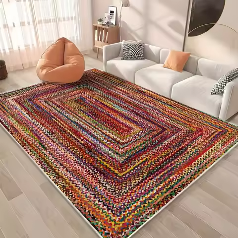 Classical Retro Bohemian Luxury Carpet Suitable for Living Room, Bedroom Carpet, Home Decoration Car