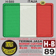 H-B89 ITALIAN LOGO EMBROIDERY PATCH - NOVATION EMBROIDERY TESTIMONI