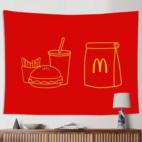 M-McDonald'S-S Photography Background Party Kids Family Portrait Decor Backdrop Photo Studio