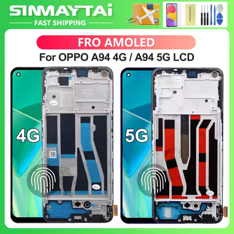 For OPPO A94 4G 5G 6.43''For AMOLED A94 CPH2203 CPH2211 LCD Display Touch Screen Digitizer Assembly 