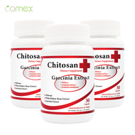 [แพ็ค 3 ขวด] Chitosan ไคโตซาน โคเม็กซ์ สารสกัดจากถั่วขาว สารสกัดจากผลส้มแขก การ์ซีเนีย ส้มแขก Chitos