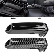 For BMW E46 E90 E92 E60 E39 F30 F34 F10 F20accessories Universal Carbon fiber pattern Handbrake Grips Cover Interior Rep