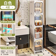 Rak Penyimpanan Serbaguna dengan Pintu Transparan & Roda / Rak Dapur / Rak Snack / Rak Buku Desain M
