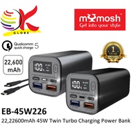 MYMOSH 22,600MAH 45W TWIN TURBO CHARGING POWER BANK ENERGYBANK WITH SUPPORT QUICK CHARGE 5.0,PD3.0 P