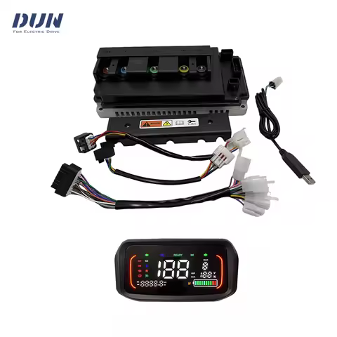 VOTOL EM150 180A Phase 490A Sine Wave BLDC Controller with N7 N1S Display Speedometer For 3-4kw Moto