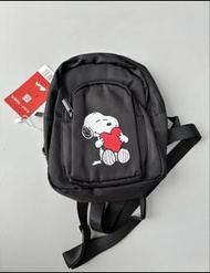 Peanuts Snoopy 黑色迷你背包斜背袋