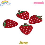 JUNE1 14PC Appliques, 14PC Fruits Red Strawberry, Cute Embroidered Shirts