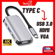 Type C to HDMI Adapter Type C Hub USB C to HDMI Type-C to VGA to USB-C Hub Type C HDMI Adapter