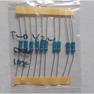 10PCS - Resistor 0.5Watt - 1K 1K2 1.2K 1.5K 1K5 1.8K 1K8 2K 2.2K 2K2 2K7 2.7K 3K 3.3K 3K3 3.9K 3K9 4